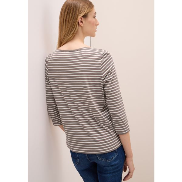 Cecil streep shirt cocoa taupe 323885 27188