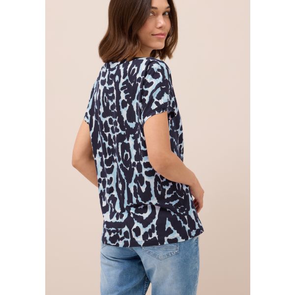 Cecil print shirt urban dark blue 323892 36831