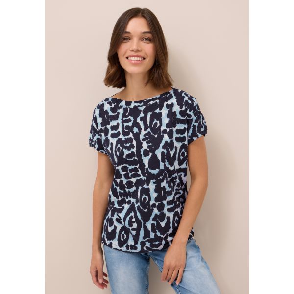 Cecil print shirt urban dark blue 323892 36831
