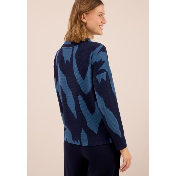 Cecil print sweater urban dark blue 324031 26831