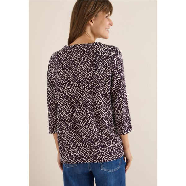 Cecil print shirt eggplant red 324145 26855