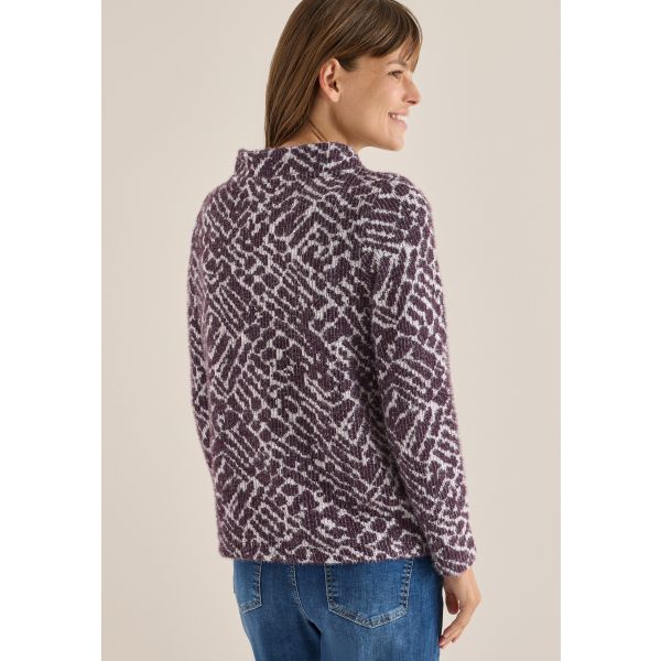 Cecil fluffy trui eggplant red 324159 26855