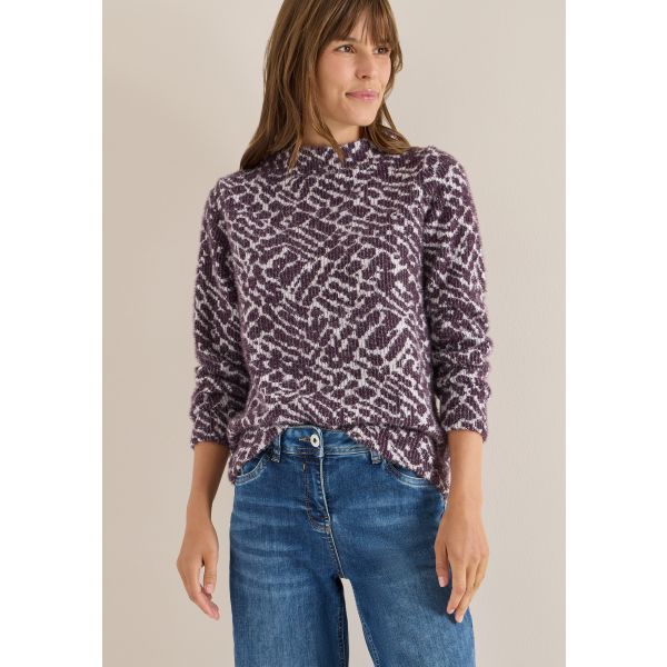 Cecil fluffy trui eggplant red 324159 26855