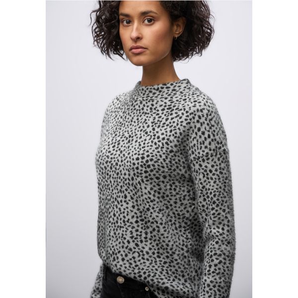 Street One fluffy shirt black 324170 20001