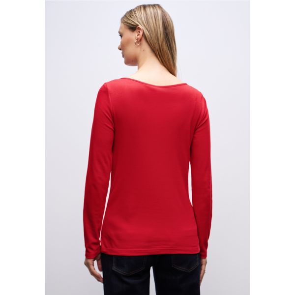 Street One basis lange mouw racing red 324176 1686