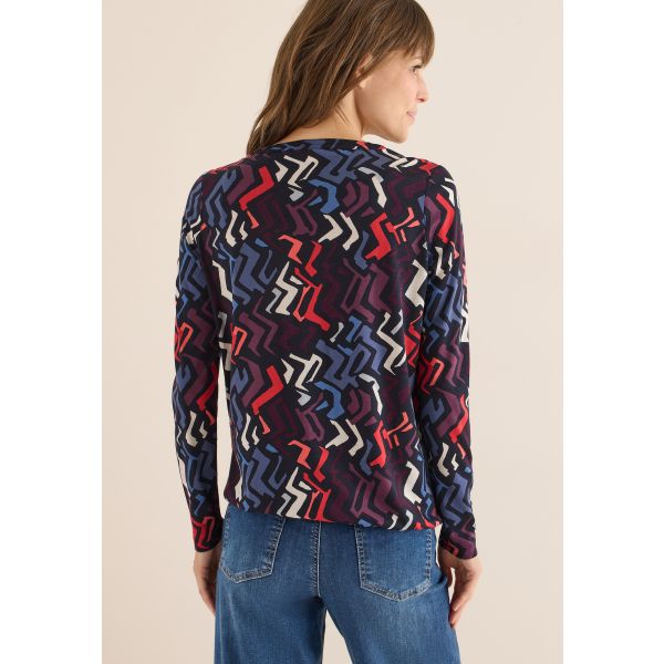 Cecil print blouse black multi 324275 37650