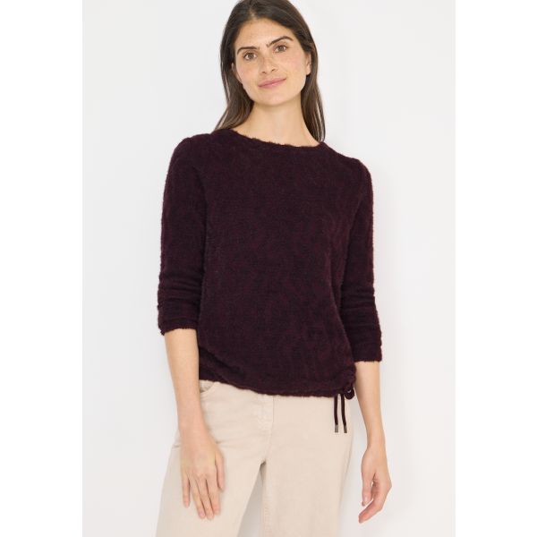 Cecil fluffy trui eggplant red 324280 16855