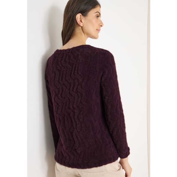 Cecil fluffy trui eggplant red 324280 16855