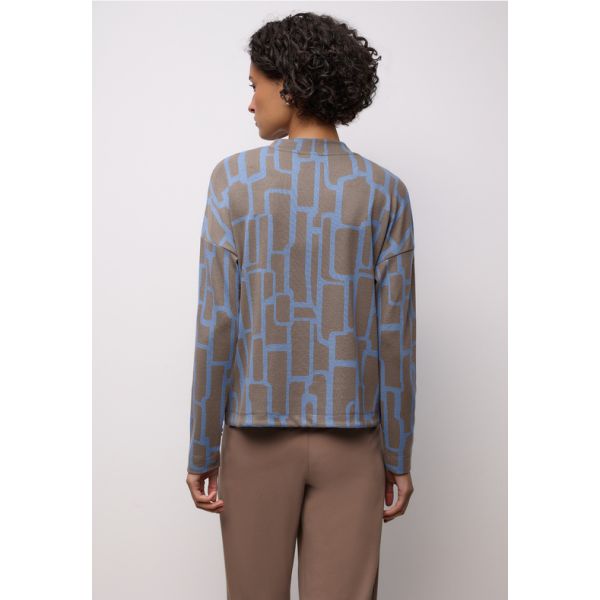 Street One print sweater forested blue 324396 2714