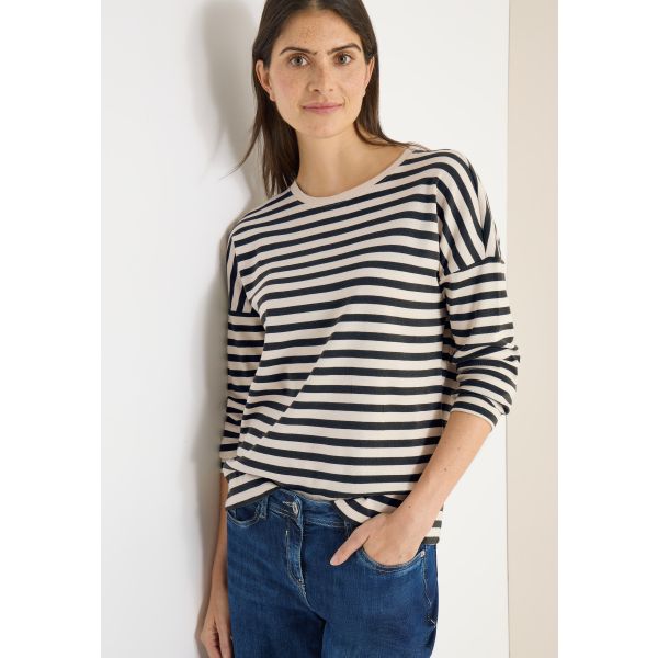 Cecil streep shirt raw khaki 324406 27406