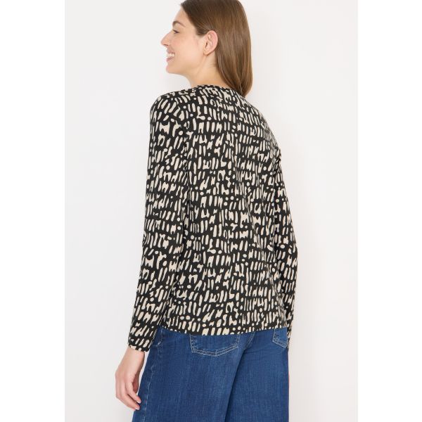 Cecil print shirt raw khaki 324412 37406