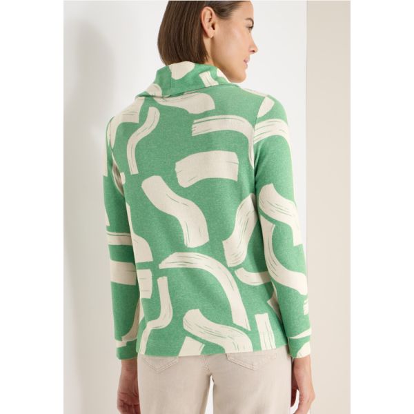 Cecil zacht print shirt bamboo green 324415 27385