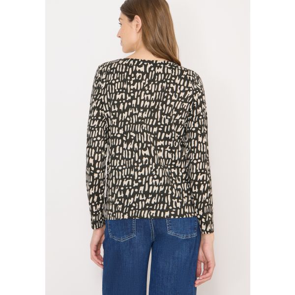 Cecil print shirt raw khaki 324418 37406