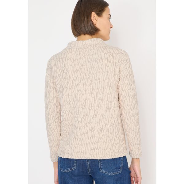 Cecil jacquard trui pearl beige 324419 26504