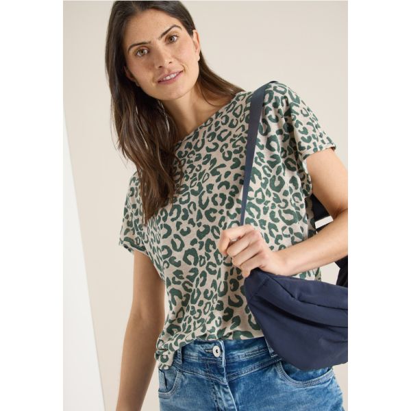 Cecil animalprint shirt macadamia 324461 27307