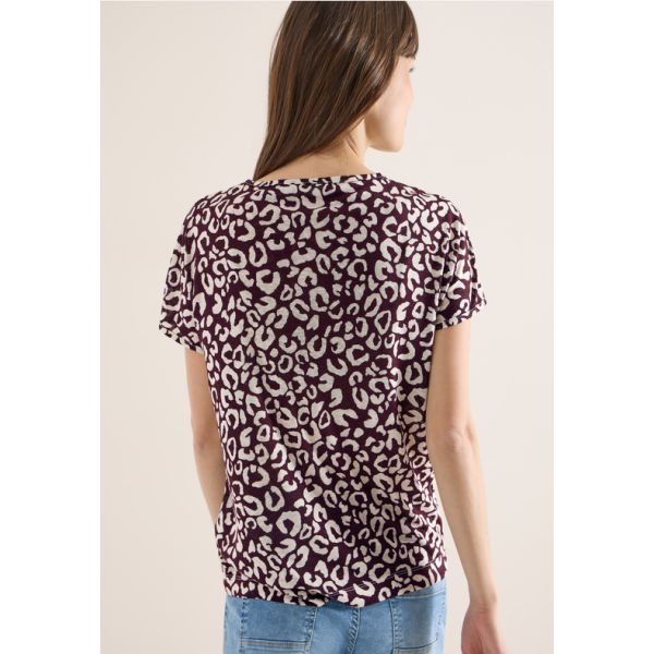 Cecil animalprint shirt burgundy 324461 27309