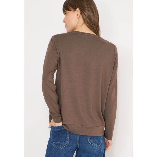 Cecil lange mouw shirt urban taupe 324552 17570