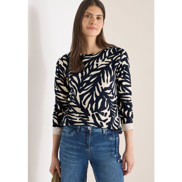 Cecil print sweatshirt universal blue 324560 25512