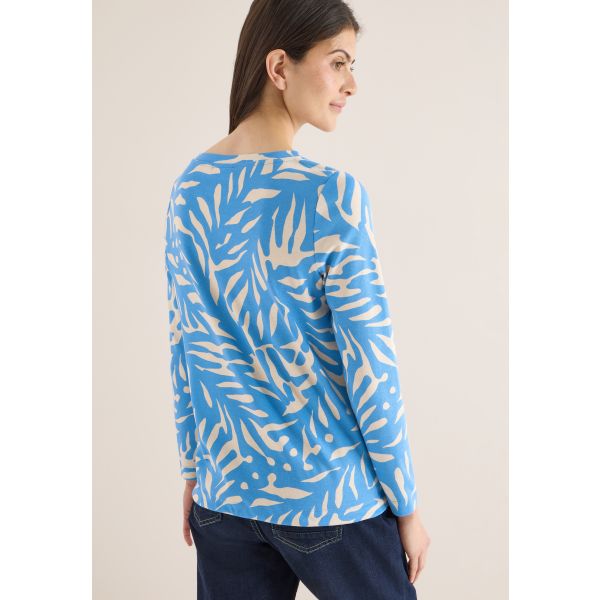 Cecil print sweatshirt fountain blue 324560 27372