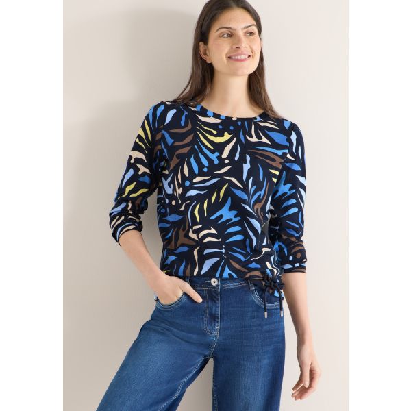 Cecil print shirt universal blue 324561 35512