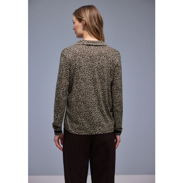 Street One print jersey blouse earth 324572 27516