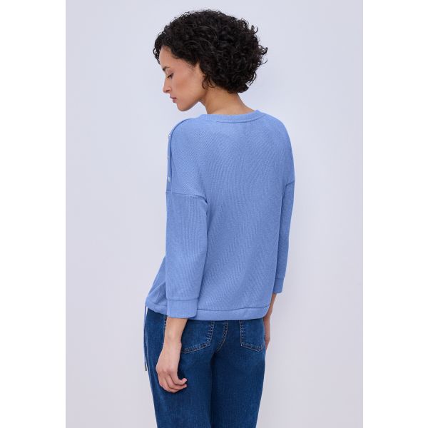 Street One knopen shirt bonnet blue 324632 17453