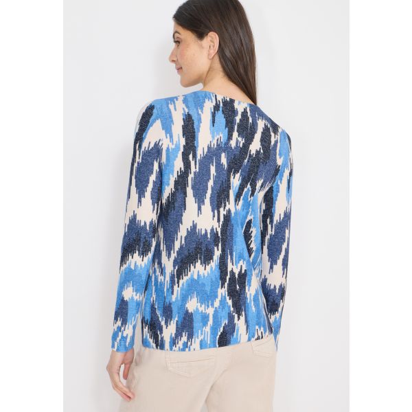 Cecil print shirt universal blue 324651 35513