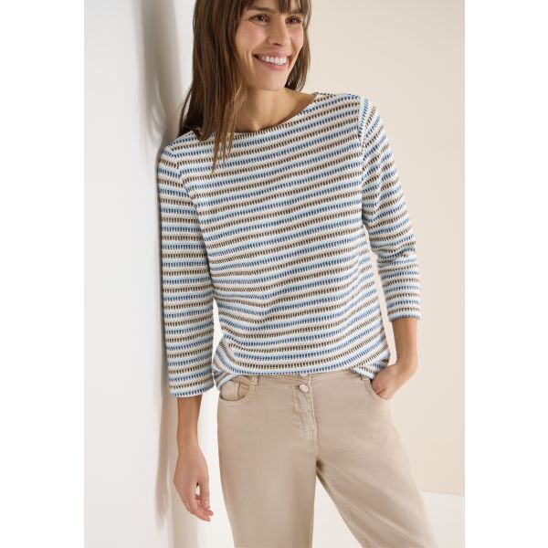 Cecil streep sweater denim blue 324668 37473