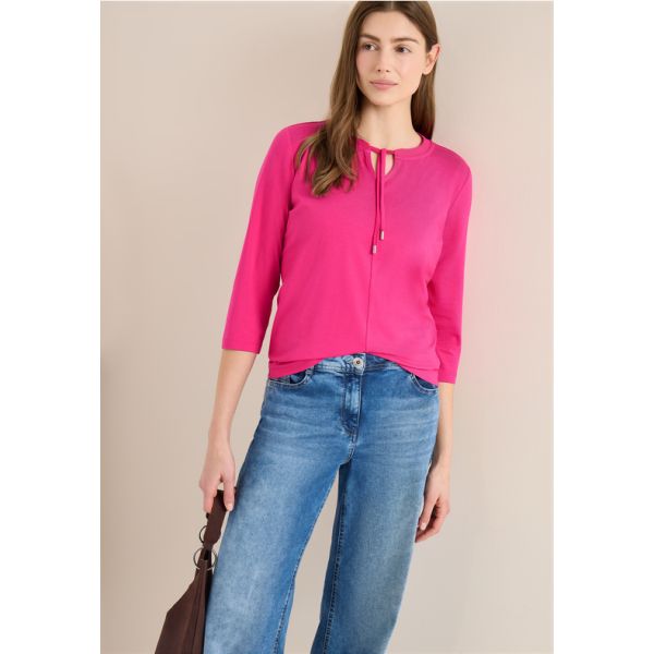 Cecil 3/4 mouw shirt beetroot pink 324815 17492