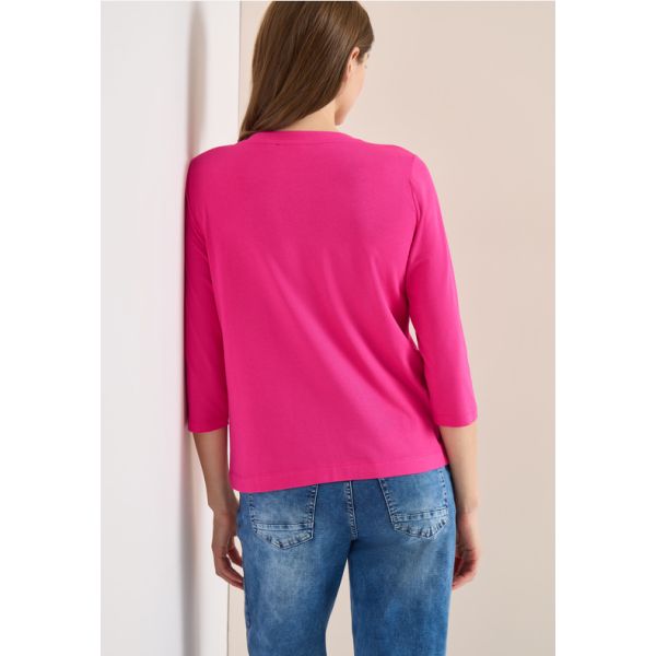 Cecil 3/4 mouw shirt beetroot pink 324815 17492