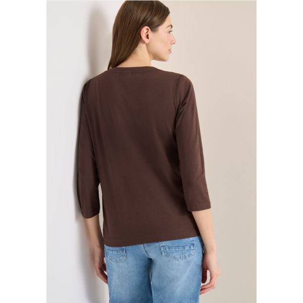 Cecil 3/4 mouw shirt macchiato brown 324815 17493