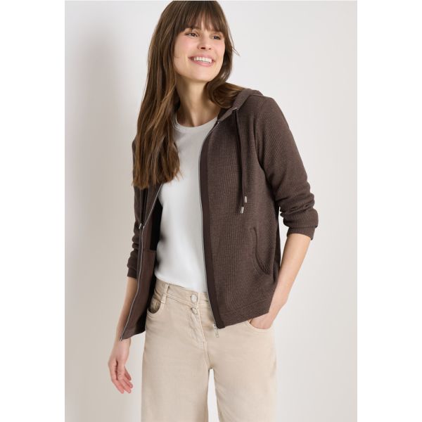 Cecil sweatvest mocchiato brown 324828 27493