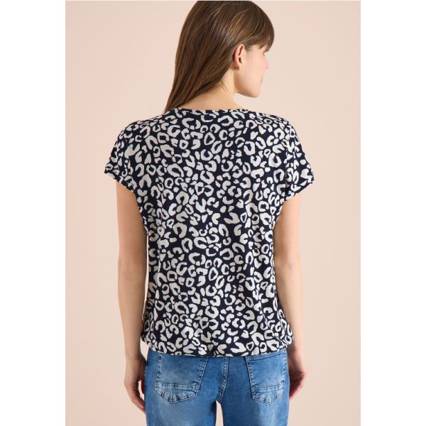 Cecil leopart print shirt dark blue 325040 36831