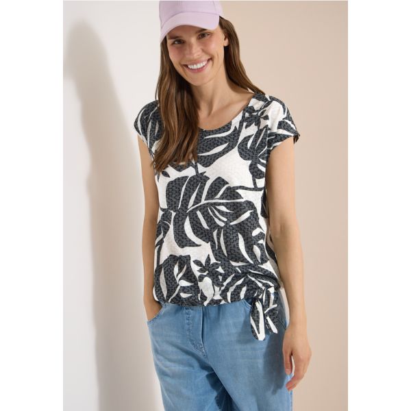 Cecil print top palm breeze green 325443 37672