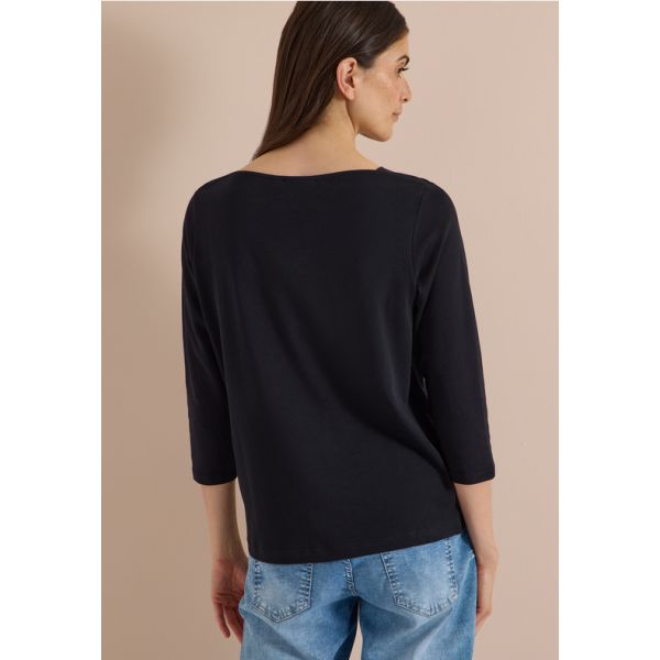 Cecil 3/4 mouw shirt black 325588 10001