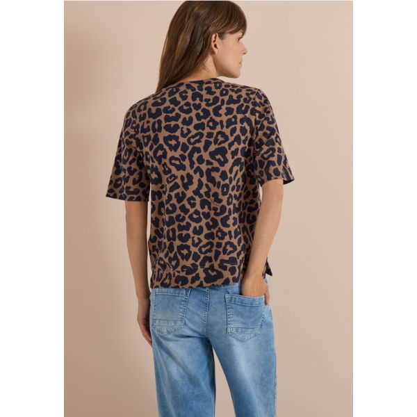 Cecil panter print shirt creamy mocha 325690 27766