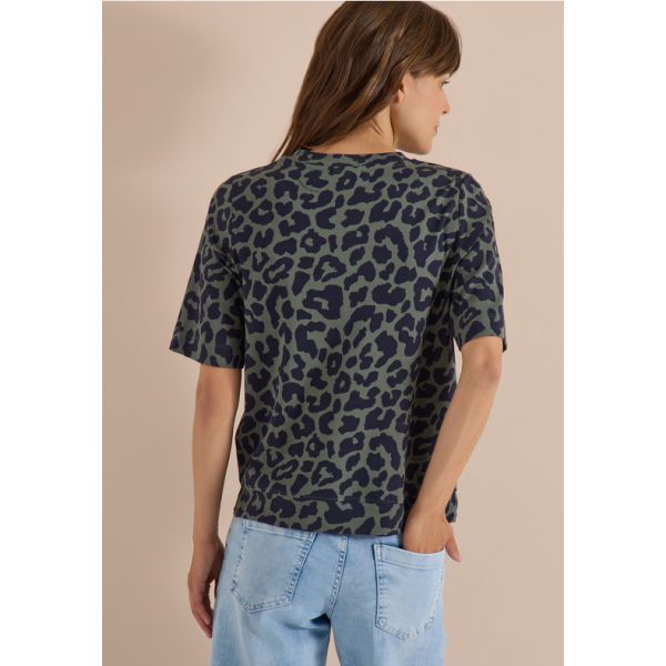 Cecil panter print shirt olive green 325690 27798