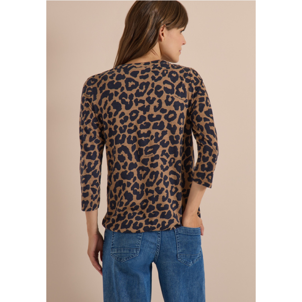 Cecil leopart print shirt creamy mocha 325693 2776