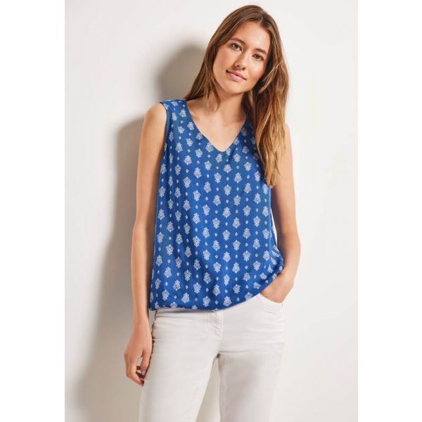 Cecil print blouse top blue sea 344037 24922