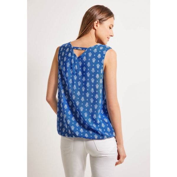 Cecil print blouse top blue sea 344037 24922