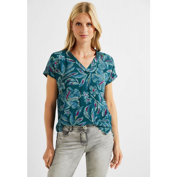 Cecil print blouse deep lake green 344158 34926