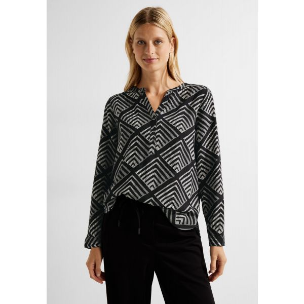 Cecil grafische print blouse black 344184 20001