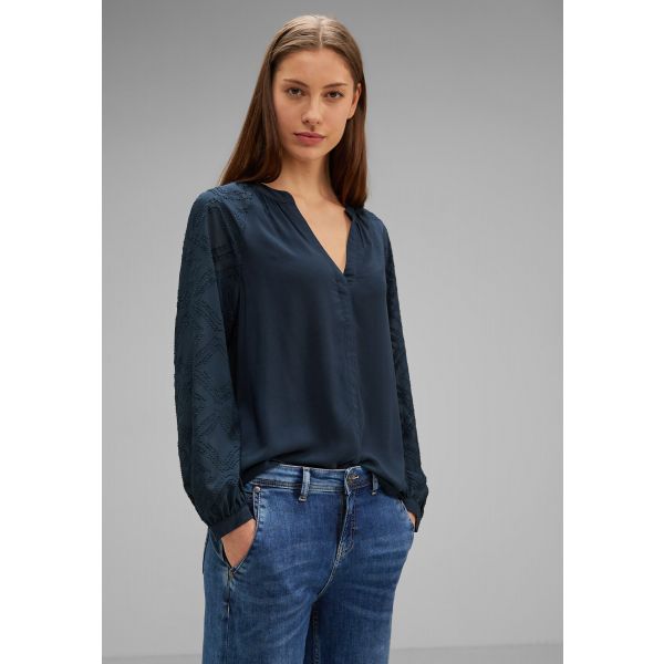 Street One chiffon blouse atlantic blue 344335 154