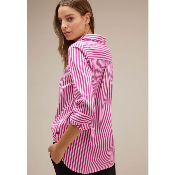 Street One streep blouse cozy pink 344380 25463
