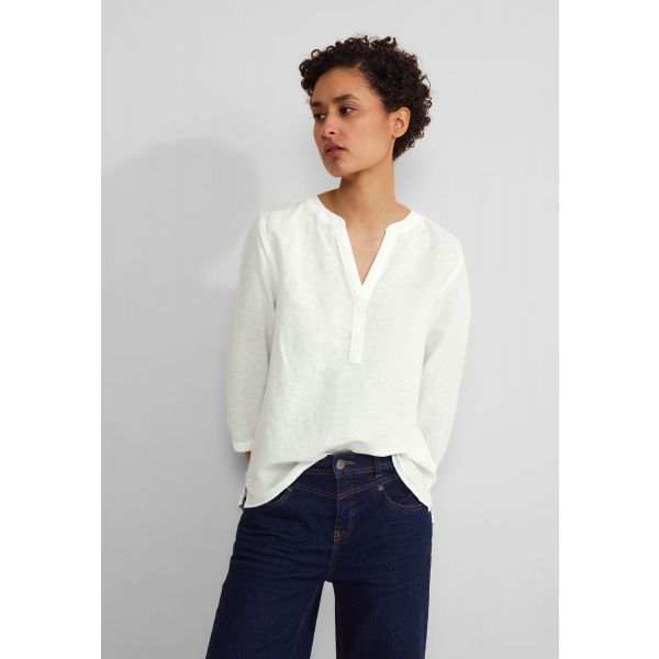 Street One linnen blouse off white 344478 10108