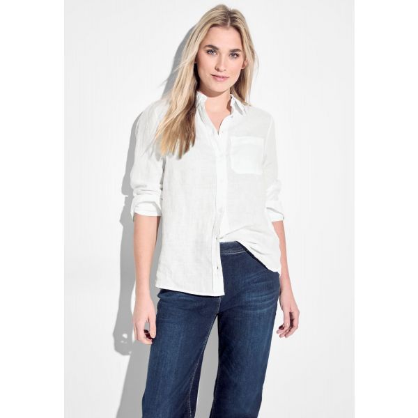 Cecil linnen blouse white 344509 10000