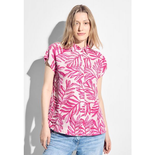 Cecil linnen print blouse bloomy pink 344515 25369