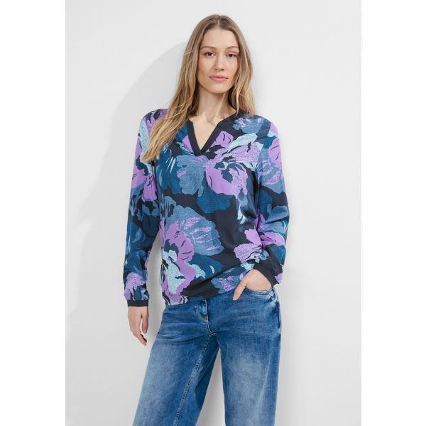 Cecil print blouse universal blue 344540 35512