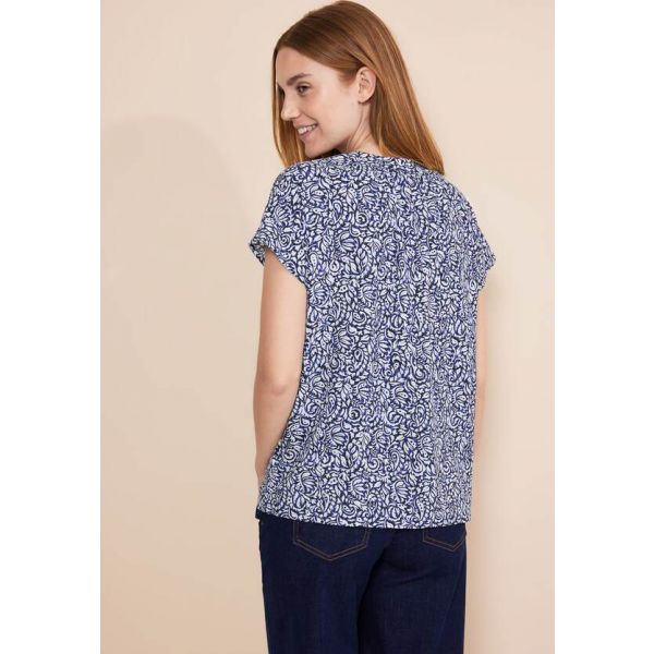 Street One print blouse royal blue 344570 35614
