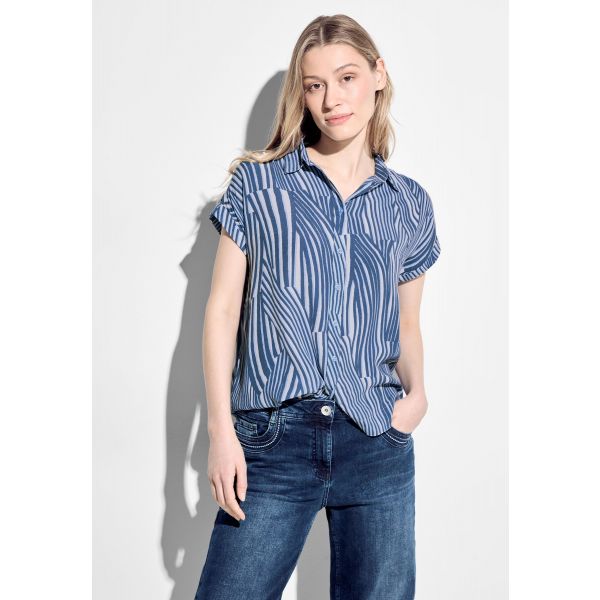 Cecil print blouse soft light blue 344678 35877